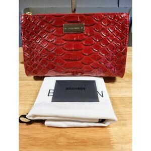 NWT Brahmin Millie Wristlet in Heat Brasilia Genuine Leather